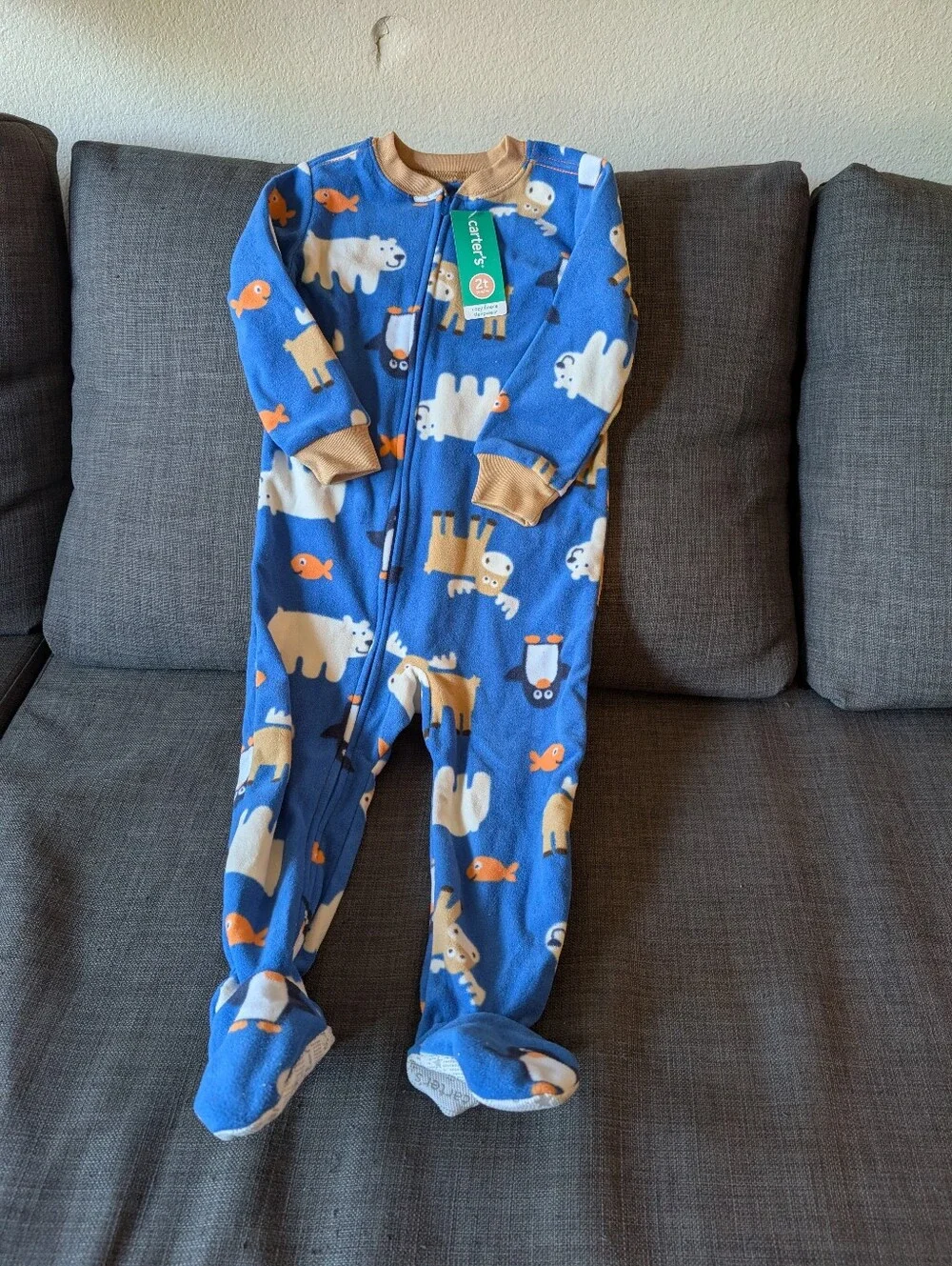 Carter's Baby Boy Size 2T Footie Pajamas!